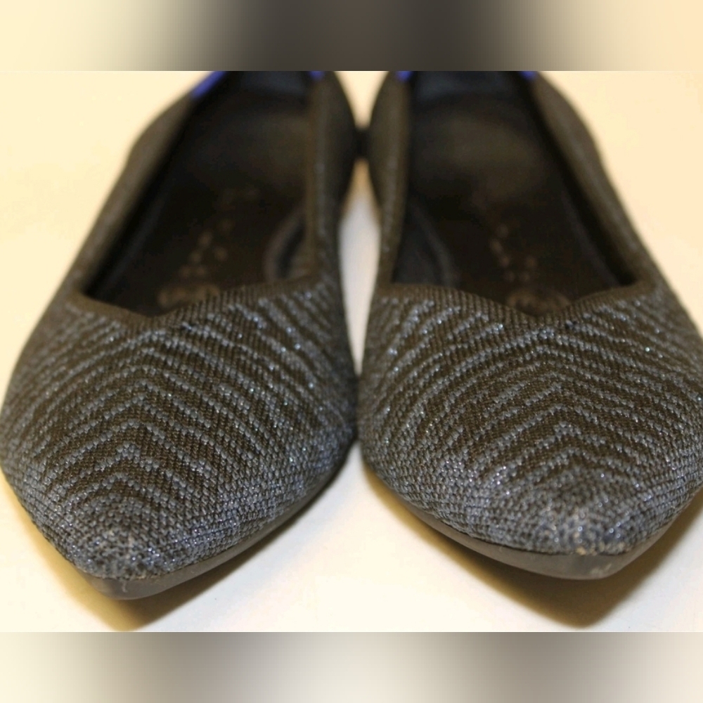 Rothy's Navy Sparkle Ballet Flats The Point Ballet Flats  9 40 HTF! - Picture 3 of 13